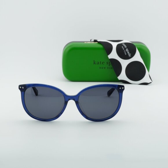 Kate Spade ALINA/F/S 0PJP IR Cat Eye Sunglasses - Blue/Grey